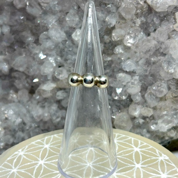 Vintage Ball Toe Ring 925 - Picture 1 of 6